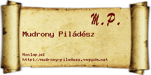 Mudrony Piládész névjegykártya